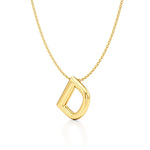 Puffy Lightweight Initial Necklace