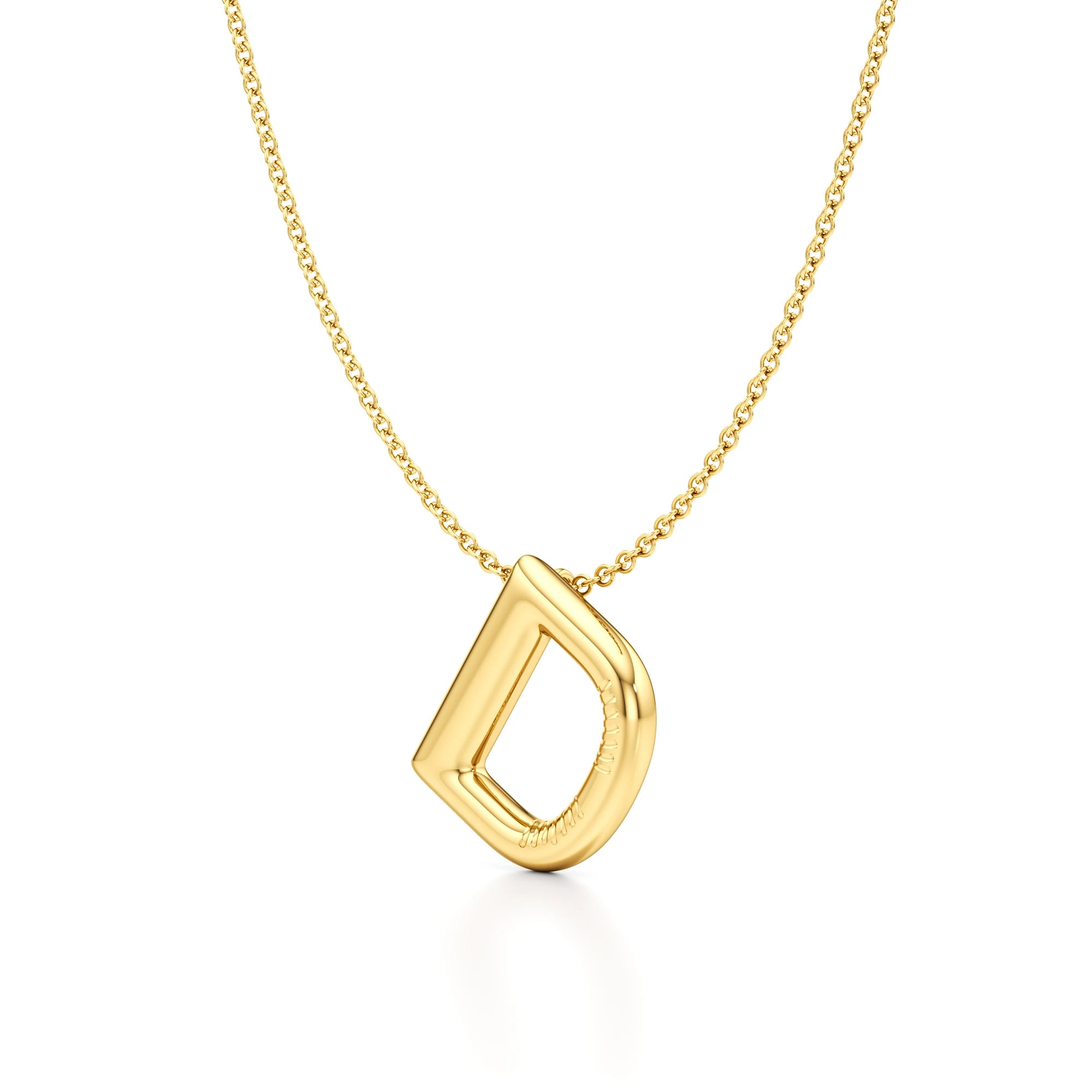 Puffy Lightweight Initial Necklace