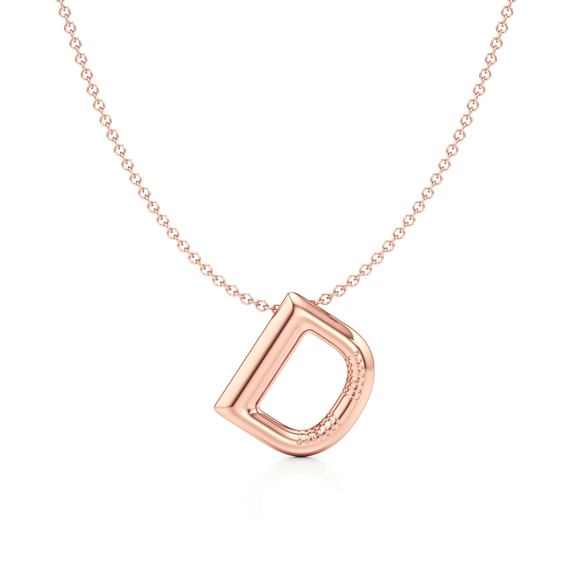 Puffy Lightweight Initial Necklace