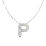 Statement Diamond Pavé Initial Necklace
