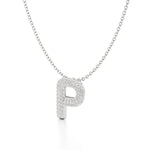 Statement Diamond Pavé Initial Necklace