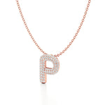 Statement Diamond Pavé Initial Necklace