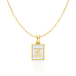 Mother of Pearl Initial Necklace