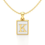 Mother of Pearl Initial Necklace