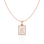 Mother of Pearl Initial Necklace