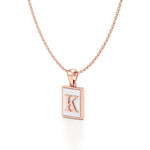 Mother of Pearl Initial Necklace