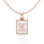 Mother of Pearl Initial Necklace