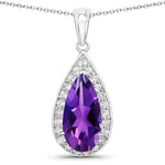 Pear Diamond Accent Pendant