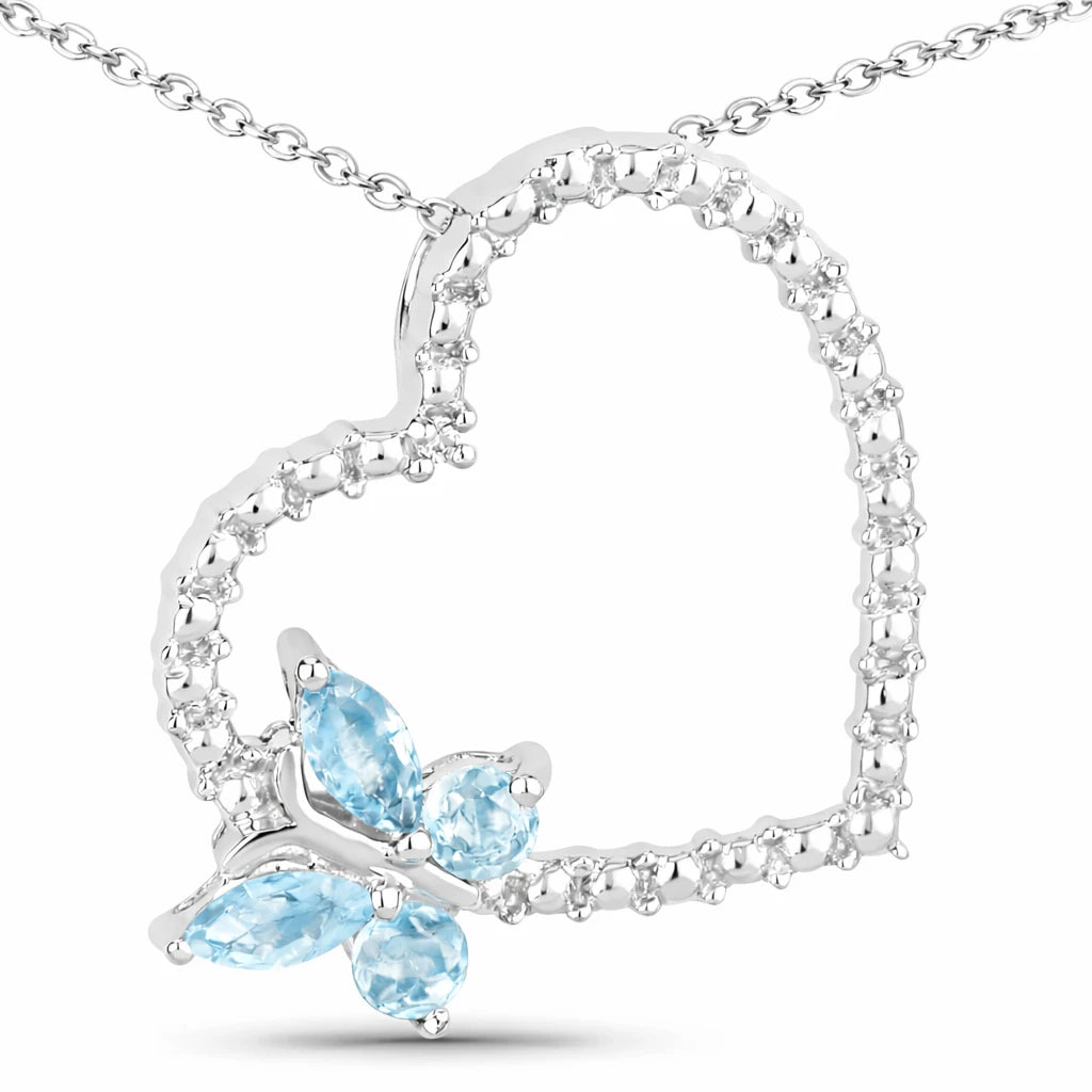 Heart Butterfly Pendant