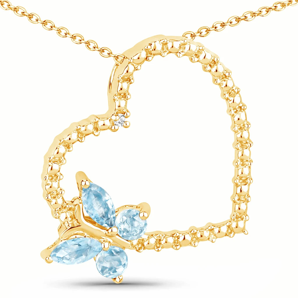 Heart Butterfly Pendant