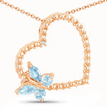 Heart Butterfly Pendant