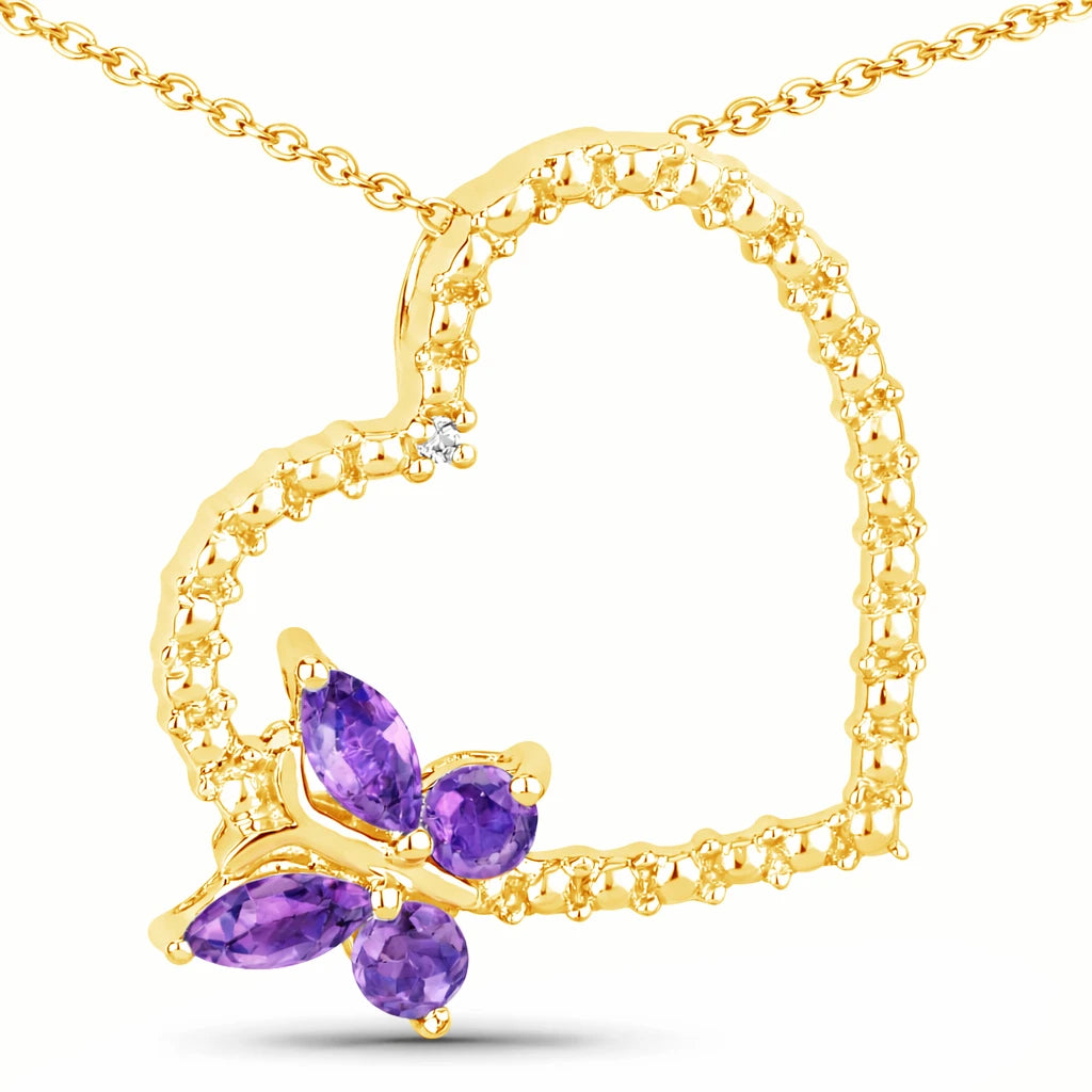 Heart Butterfly Pendant