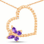 Heart Butterfly Pendant