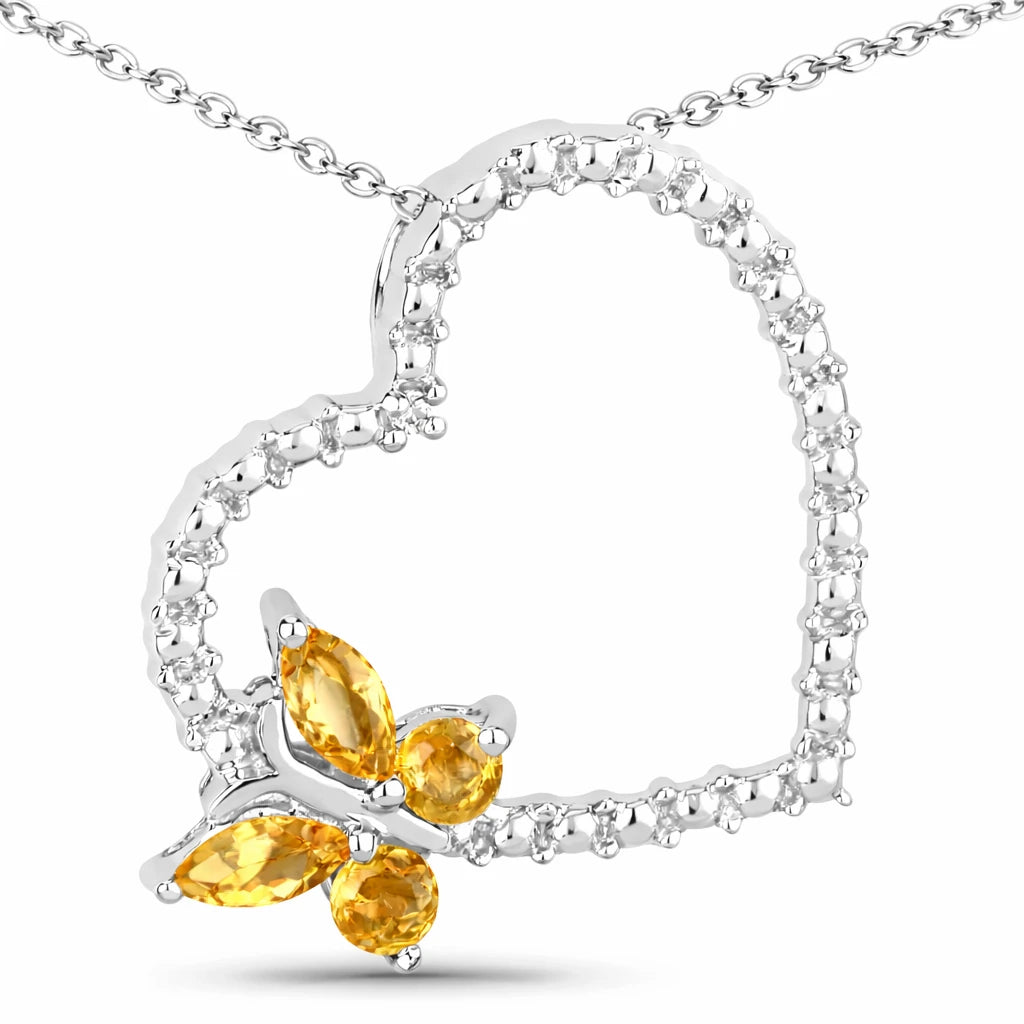 Heart Butterfly Pendant