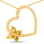 Heart Butterfly Pendant