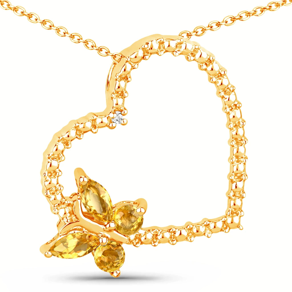 Heart Butterfly Pendant