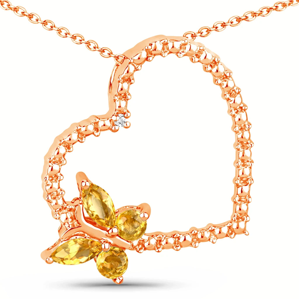 Heart Butterfly Pendant