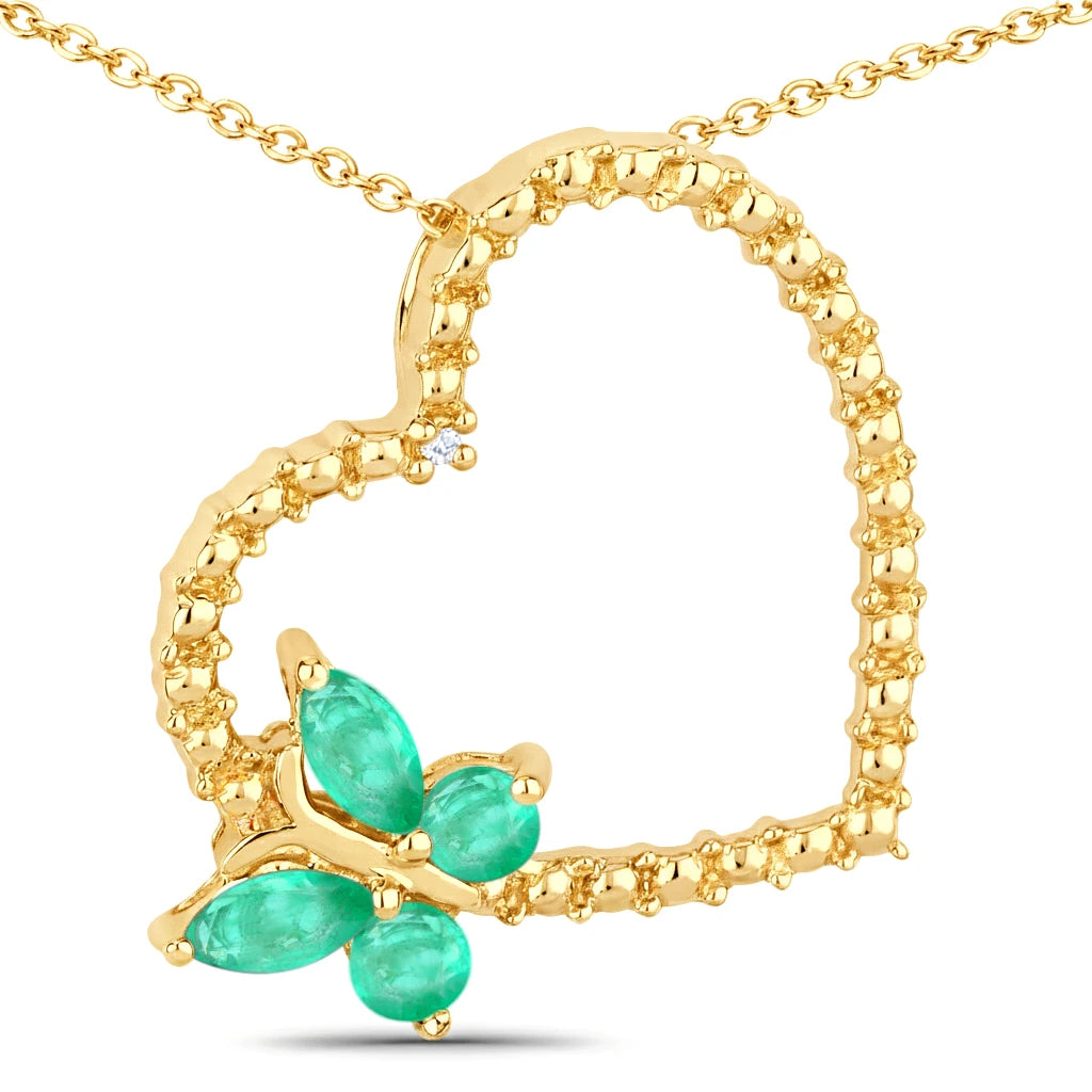 Heart Butterfly Pendant