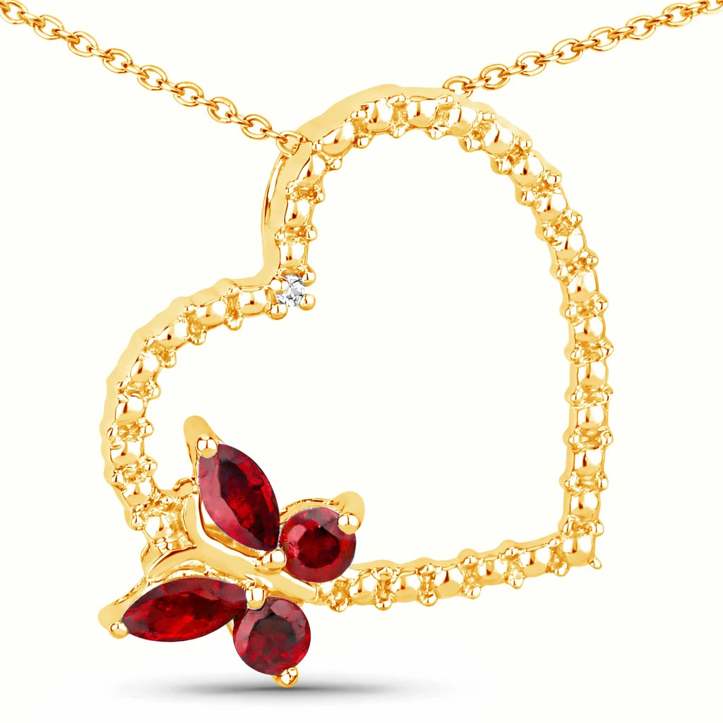 Heart Butterfly Pendant