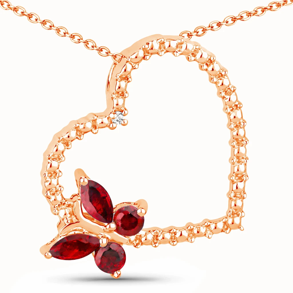 Heart Butterfly Pendant
