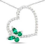 Heart Butterfly Pendant