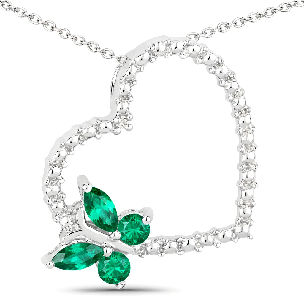 Heart Butterfly Pendant