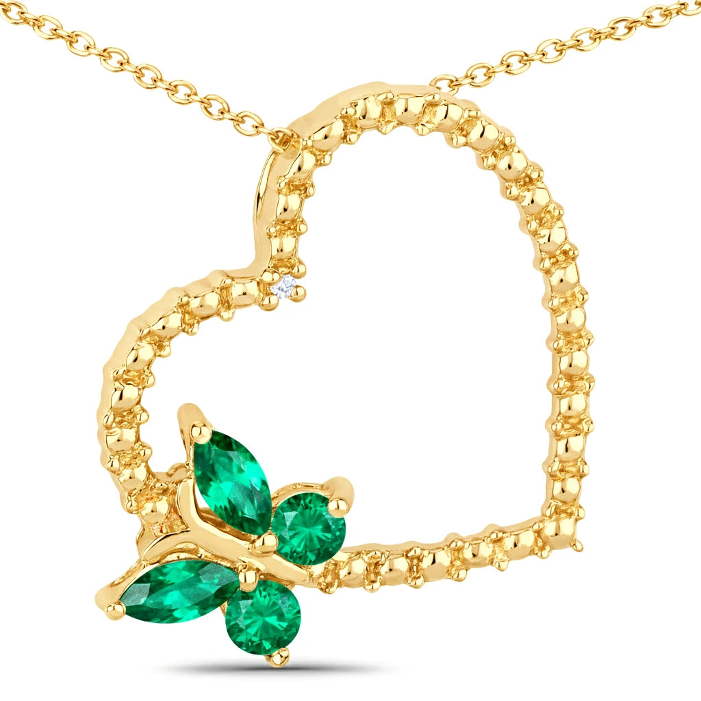 Heart Butterfly Pendant