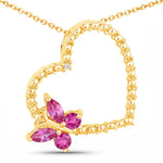 Heart Butterfly Pendant