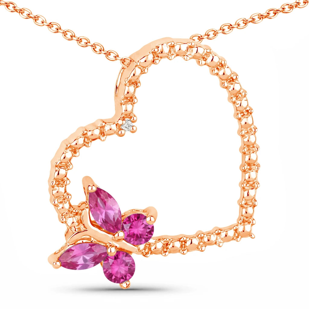 Heart Butterfly Pendant