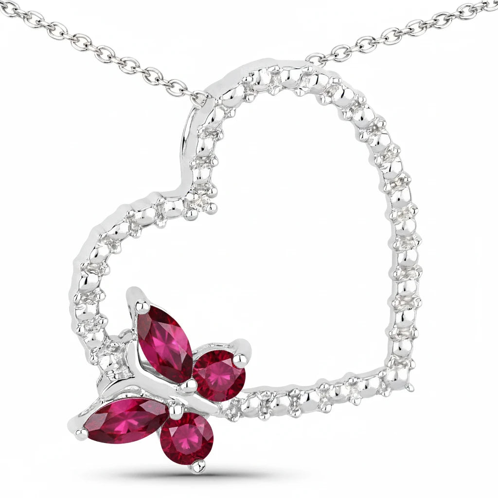 Heart Butterfly Pendant