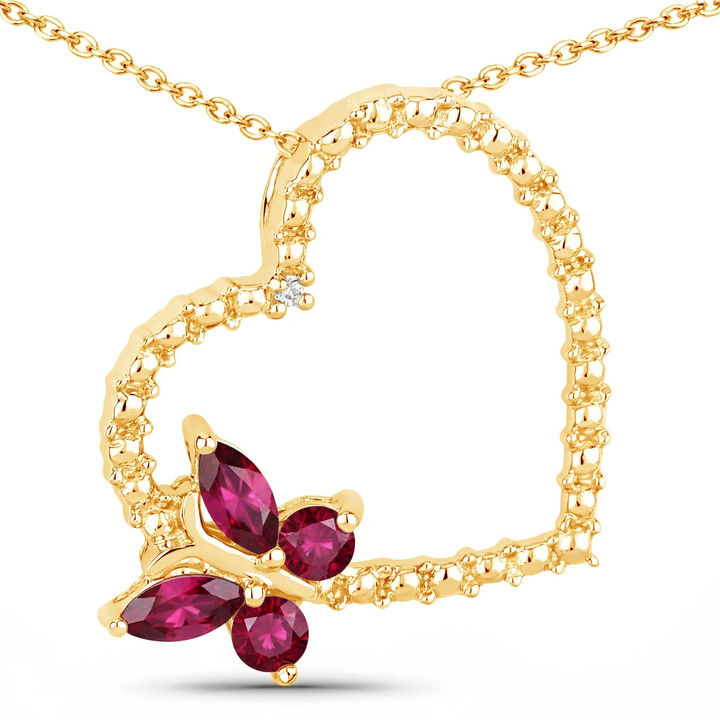 Heart Butterfly Pendant