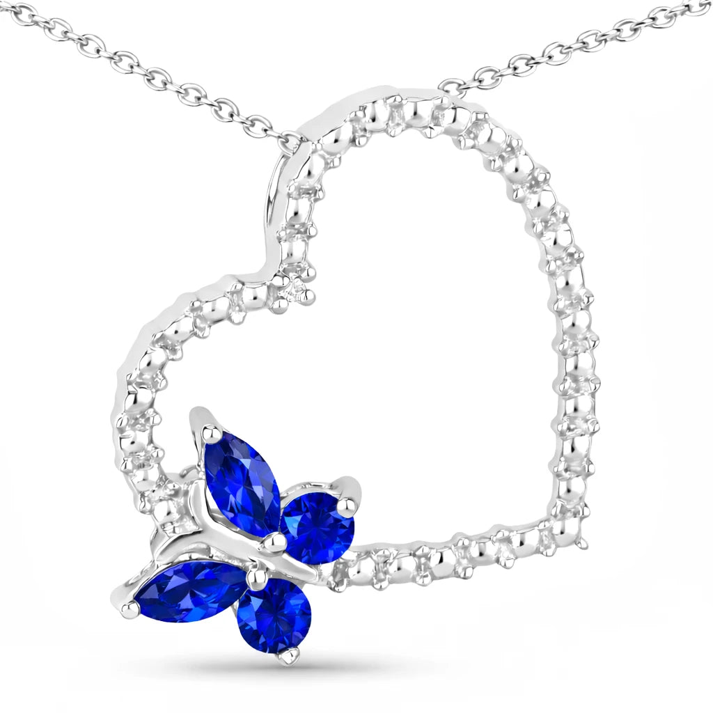 Heart Butterfly Pendant