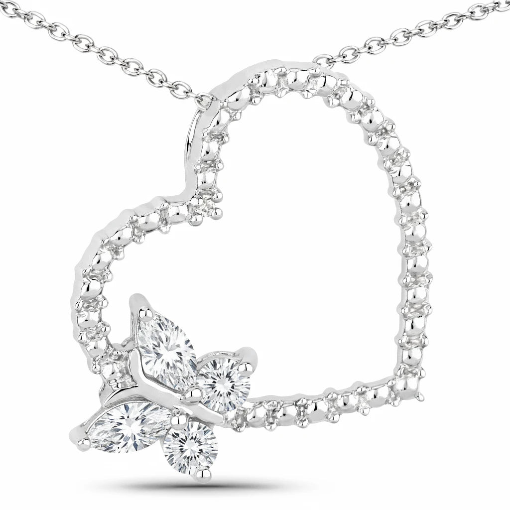 Heart Butterfly Pendant