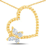 Heart Butterfly Pendant