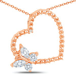 Heart Butterfly Pendant