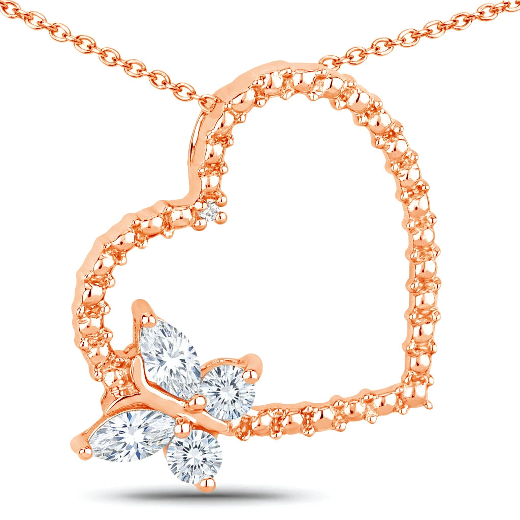 Heart Butterfly Pendant