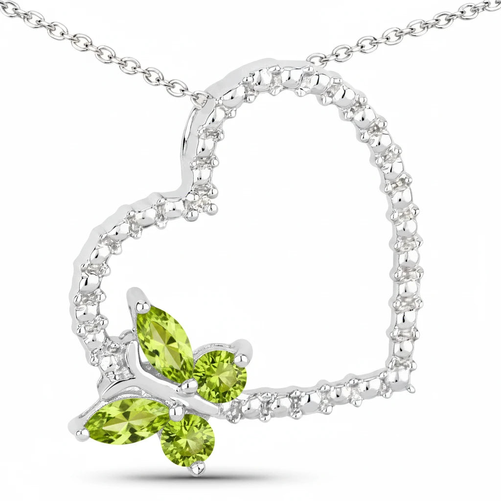 Heart Butterfly Pendant