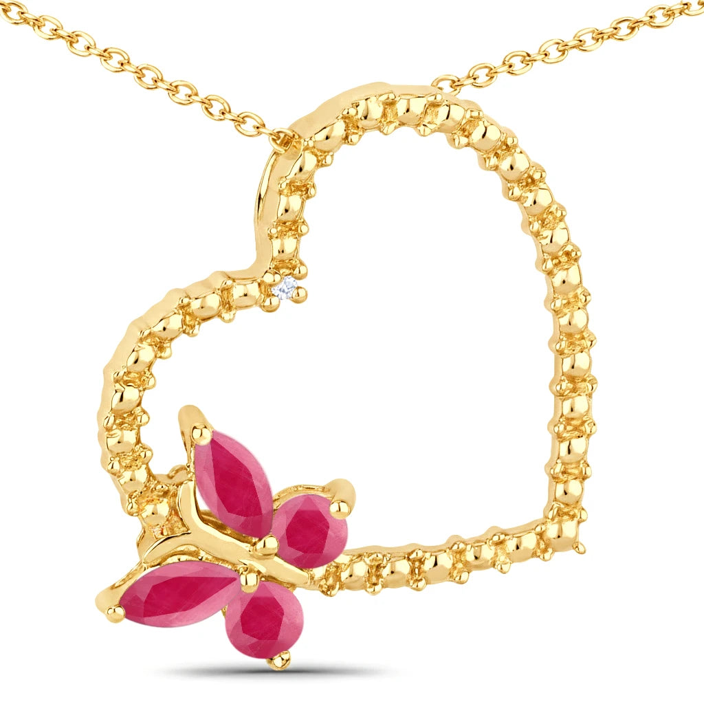 Heart Butterfly Pendant