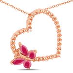 Heart Butterfly Pendant