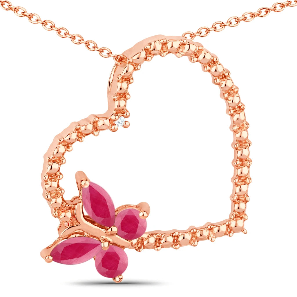 Heart Butterfly Pendant