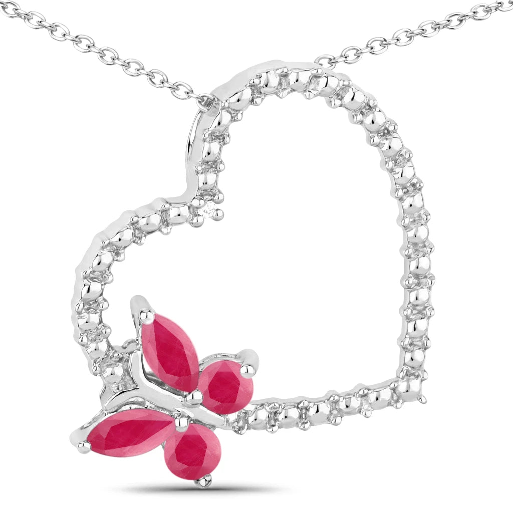 Heart Butterfly Pendant