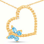 Heart Butterfly Pendant