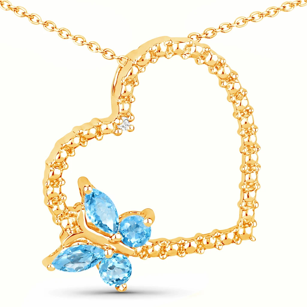 Heart Butterfly Pendant