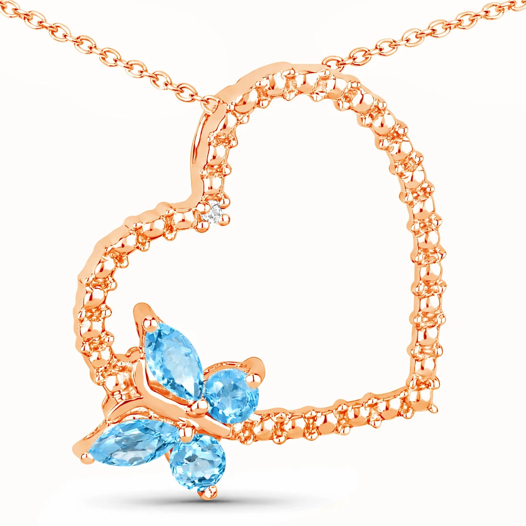 Heart Butterfly Pendant