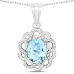 Oval Diamond Accent Cocktail Pendant