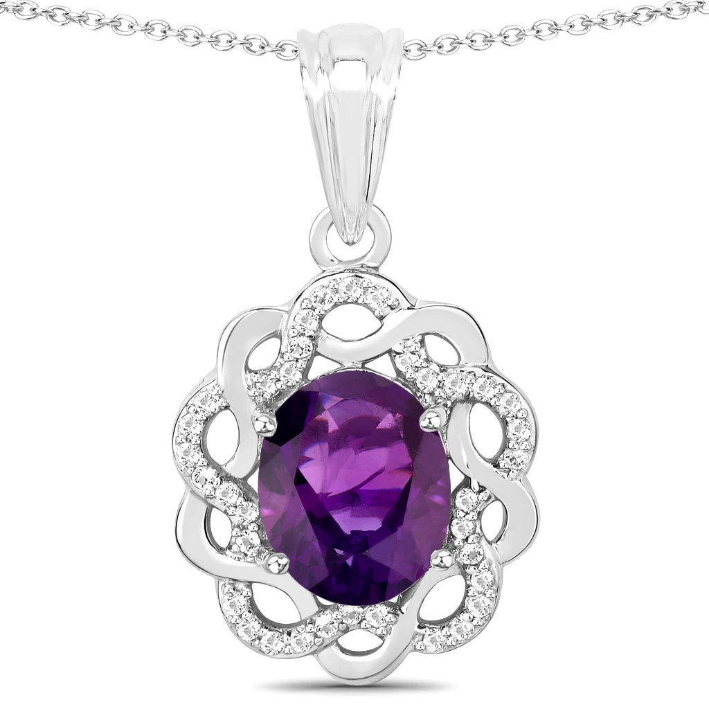 Oval Diamond Accent Cocktail Pendant