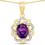 Oval Diamond Accent Cocktail Pendant