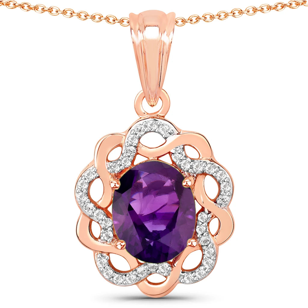 Oval Diamond Accent Cocktail Pendant