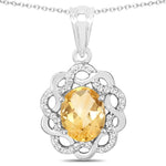 Oval Diamond Accent Cocktail Pendant