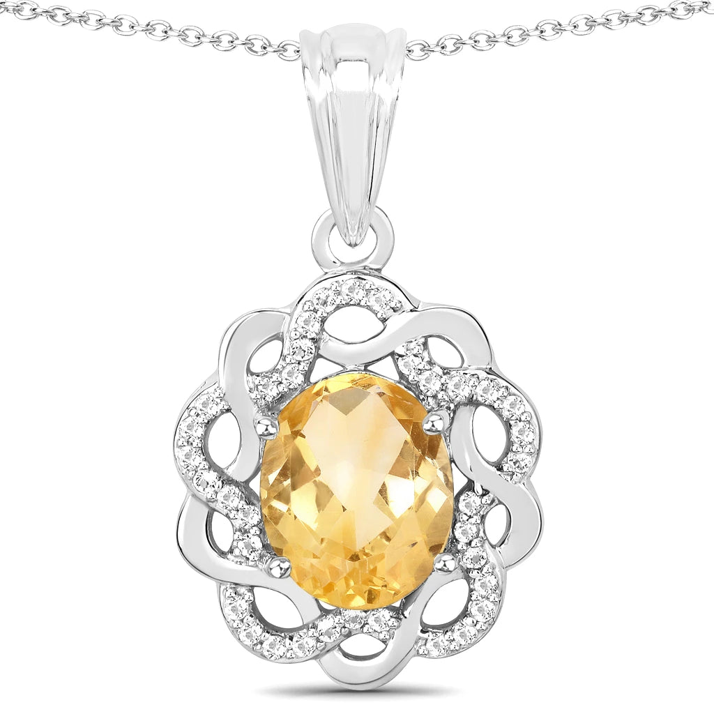 Oval Diamond Accent Cocktail Pendant